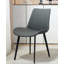 Chaise rembourrée en cuir de 20 po de largeur avec cadre en métal-114194483-114194482