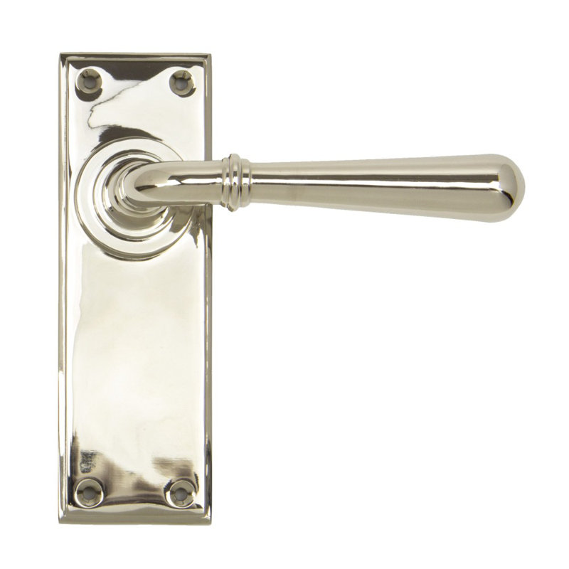 Newbury Door Handle Kit, Polished Nickel