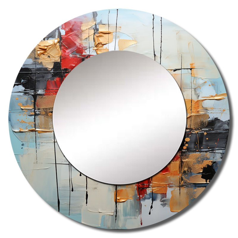 Peets Collage Serenade II - miroir mural unique, abstrait, 23 po x 23 po