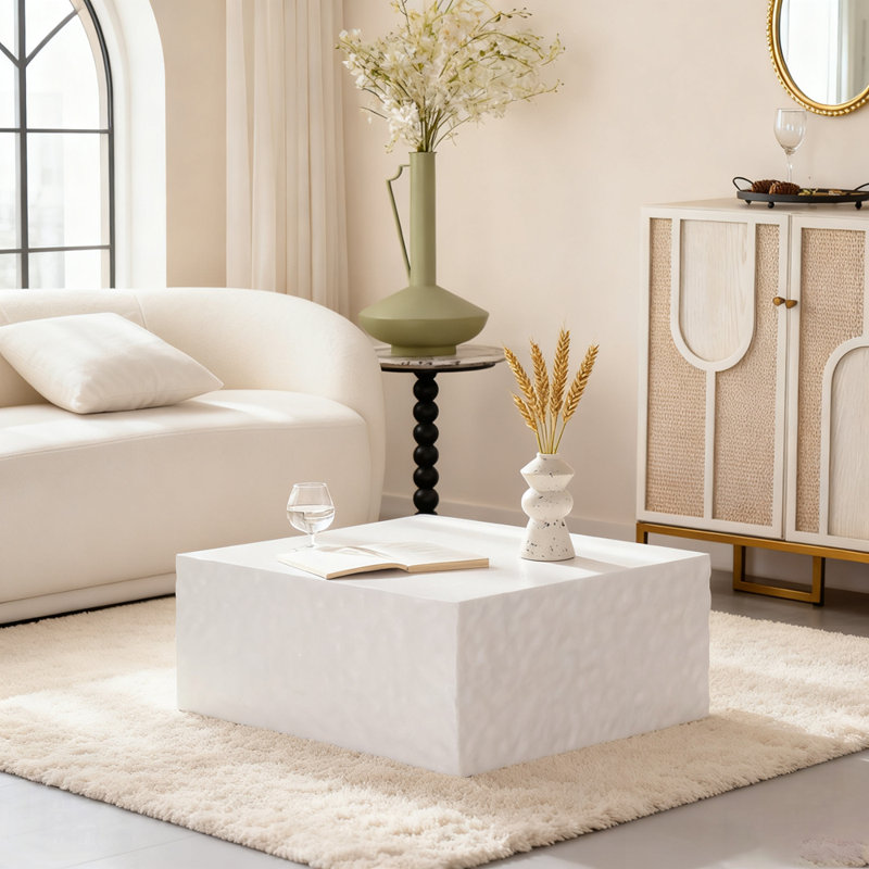 Modern Square Coffee Table , No Assembly Required, Stylish Living Rooms