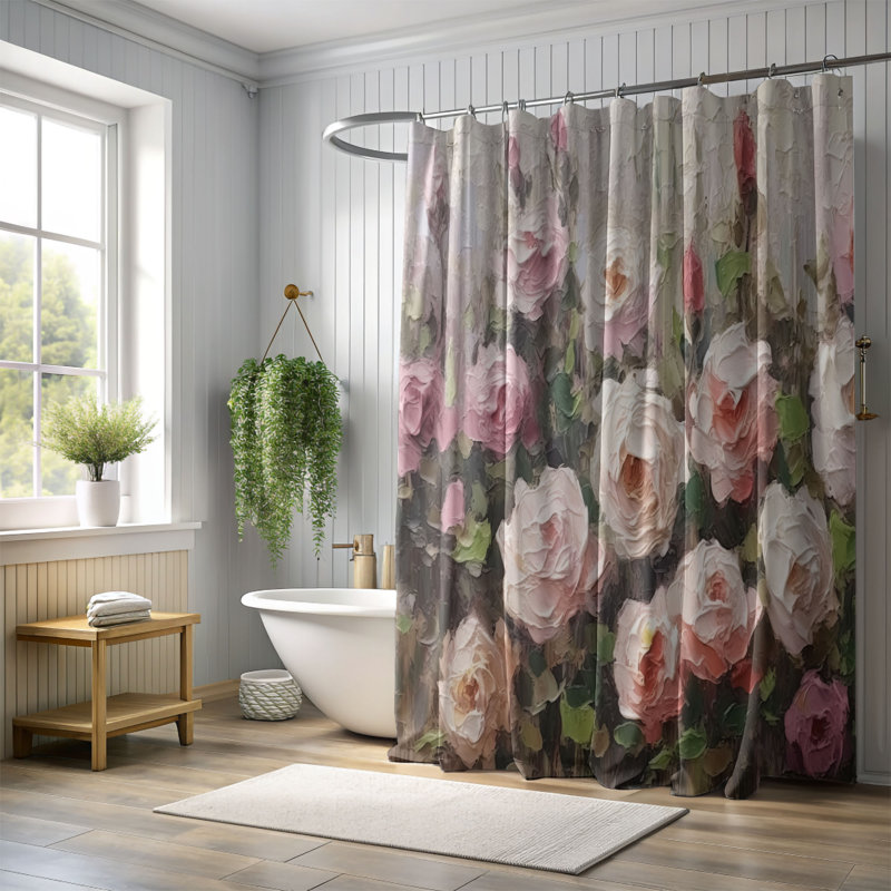 Rideau de douche Fracine, H 74 po x l 71 po