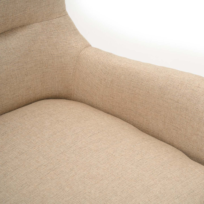 Segovia Wingback Chair, Cream Beige Linen