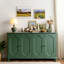 Buffet vintage avec portes cintrées à panneaux surélevés, grand espace de rangement, tablettes réglables et pieds de nivellement réglables-658328760