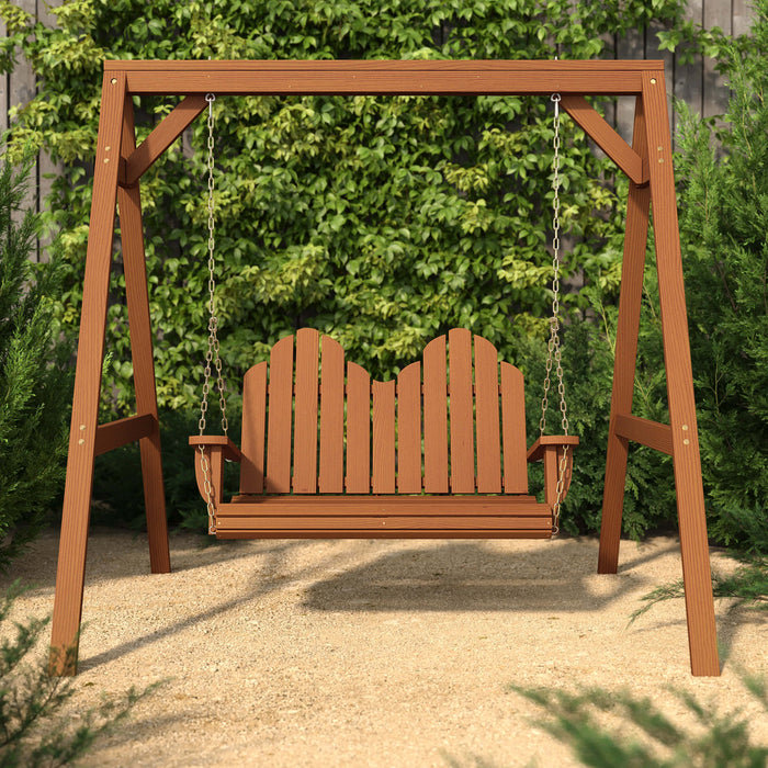  Balançoire Adirondack robuste avec support en A, Gris semi-solide
