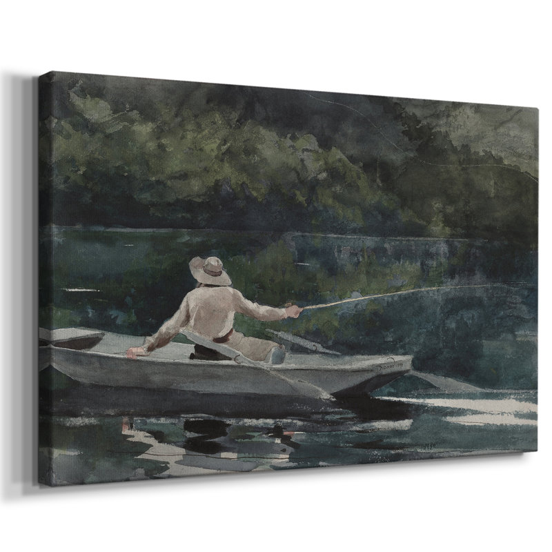Paysage rétro - Cccxlix, H 13 po x l 19 po x P 1,5 po, Toile tendue