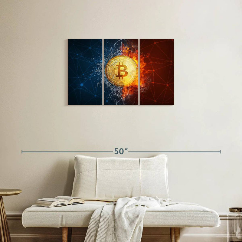 Bitcoin Duality, 20" H x 33" W