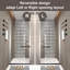Porte de douche pivotante 32 po x 72 po, cadre en aluminium, demi-cadre, film en verre trempé antidéflagrant de 1/4 po (6 mm)