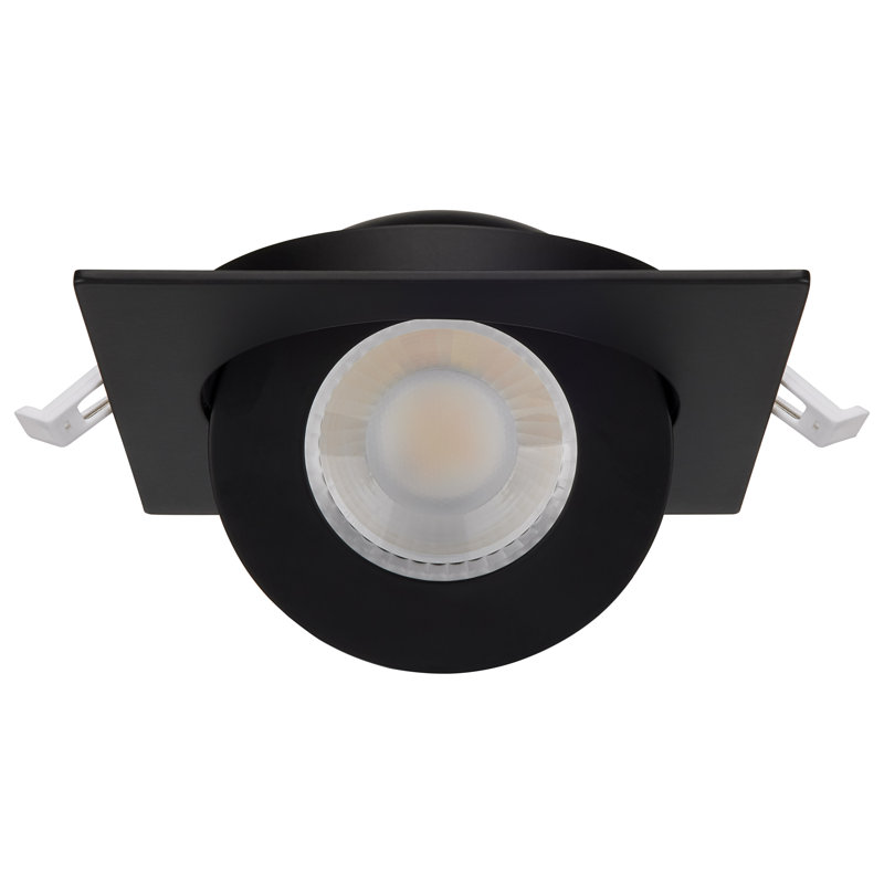 4" Ultra Slim Selectable CCT New Construction LED Canless Recessed Lighting Kit, Black