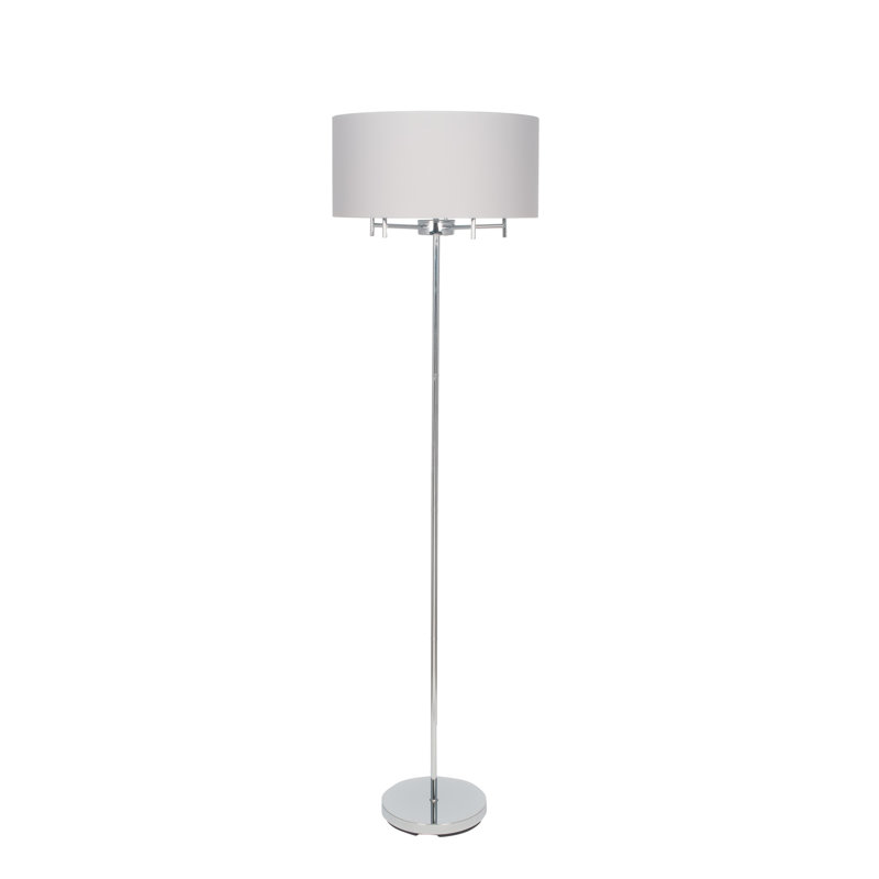Broseley 161cm Polished Nickel Traditional Floor Lamp