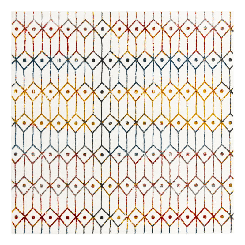 Okemah Geometric Indoor Rug, Square 7'