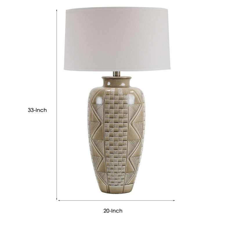 Shray Adjustable Table Lamp, Yes, Brown