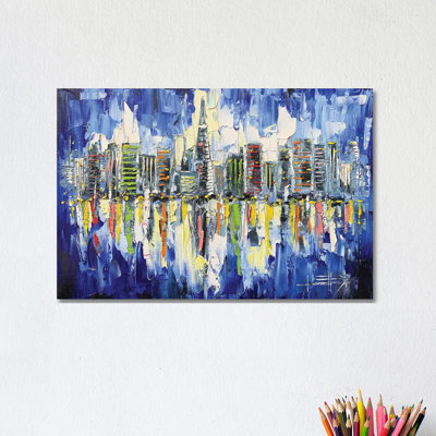" San Francisco Evening Skyline " by Lisa Elley Painting Print