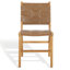 Chaise en cuir tissé d'Yvona-680503943