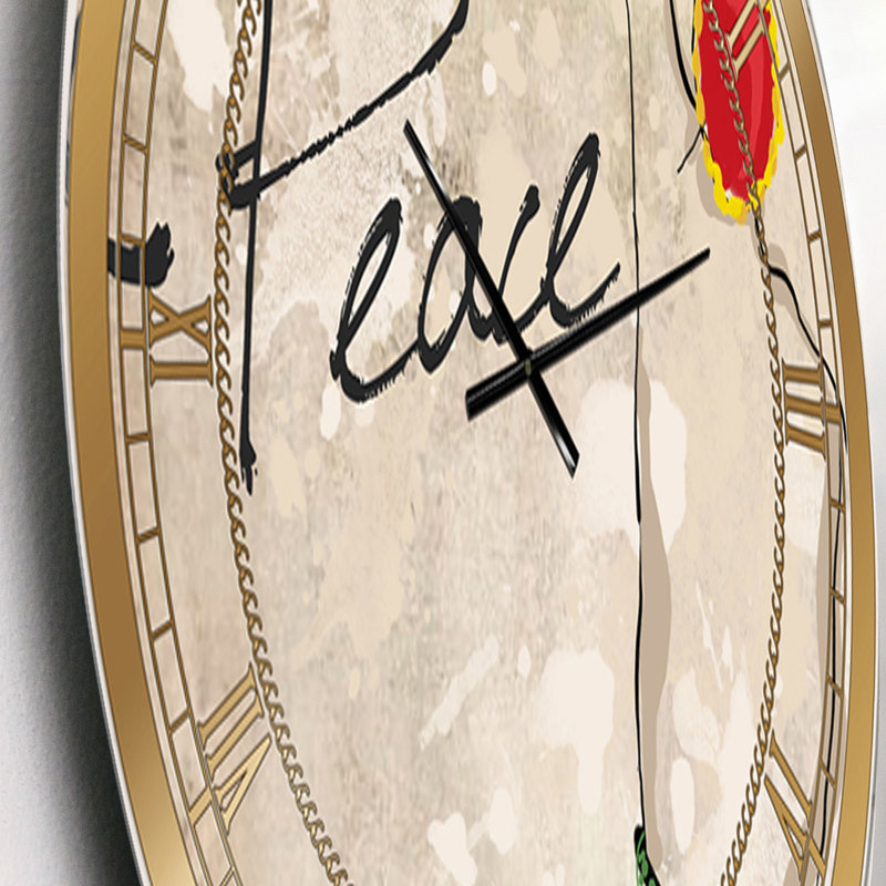 Horloge murale Gipsy Hippy Hand Peace, Petit