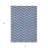 3' X 5' Navy Blue And Ivory Chevron Washable Indoor Outdoor Area Rug