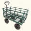 Les chariots de chariot de jardin facilitent le transport du bois de chauffage