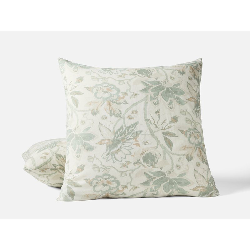 Sea Bloom Print Duvet Cover, King, Natural w/Praline