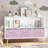 Kids bookcase with Collapsible Fabric Drawers Children's Book Display Toy Storage Cabinet Organizer-1198169592