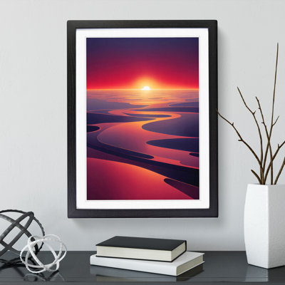 Futuristic Sunset View - Single Picture Frame Print