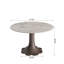 Table de salle à manger ronde ronde en pierre avec base en bois massif pour 4 à 10 personnes-98907922-98907929-98907920