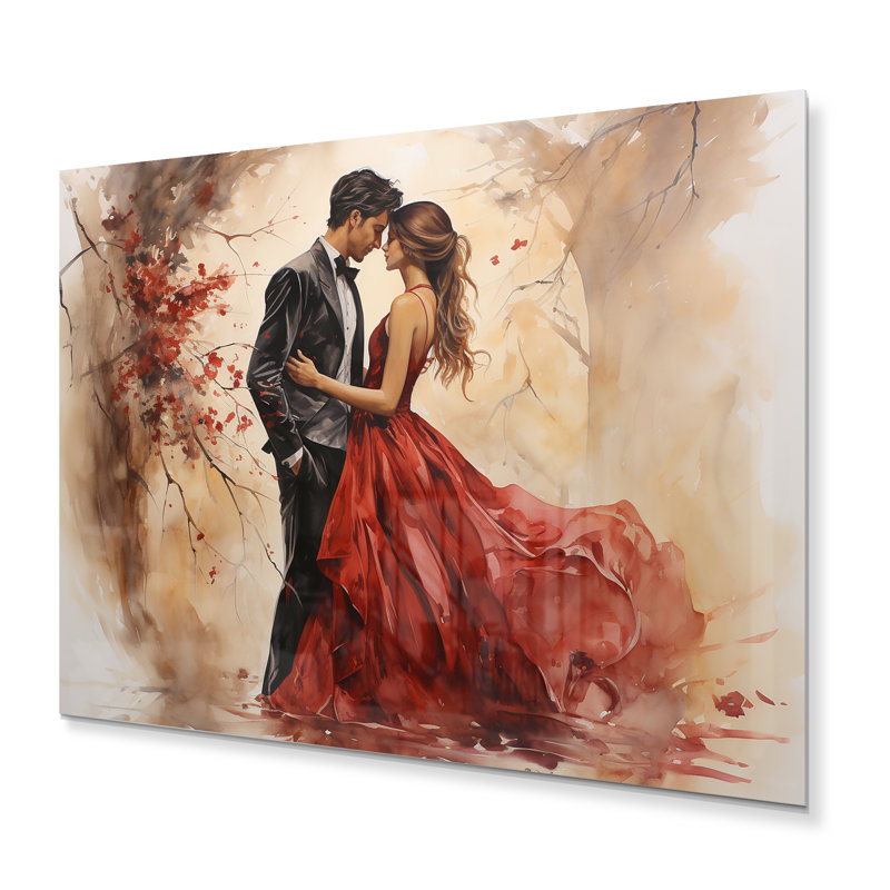 Couple de mariage - Amour éternel - Décoration murale romantique en métal, H 30 po x l 40 po x P 1 po