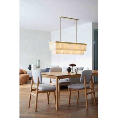Luminaire suspendu linéaire 7 lumières Elora