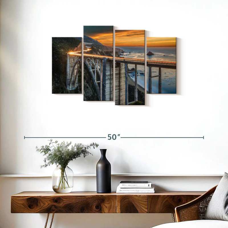 Lilie Bixby Bridge Seascape, 22" H x 36" W