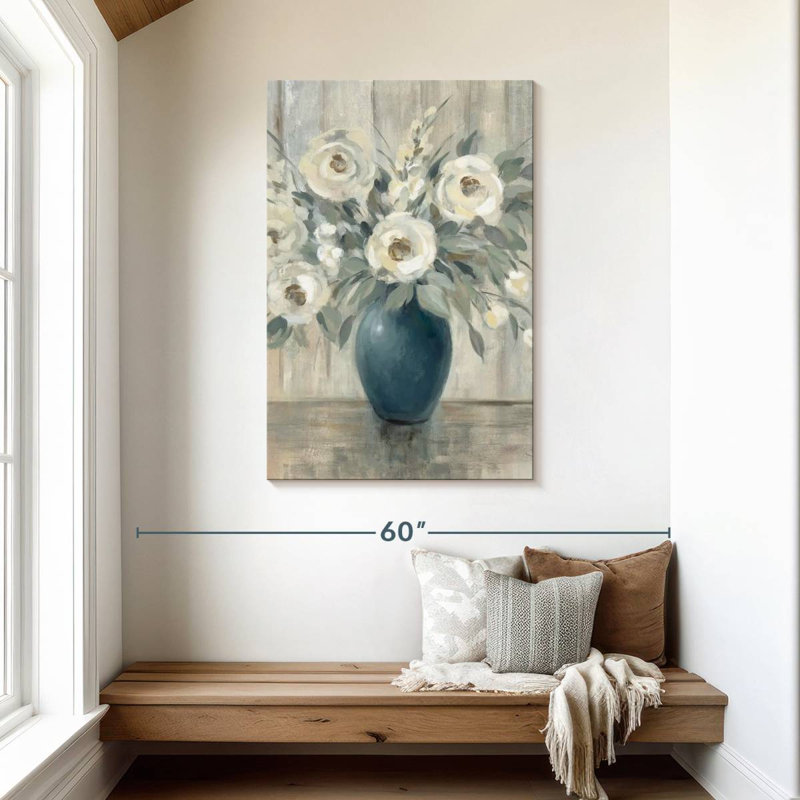 Harnek Gray Barn Floral, 45" H x 30" W