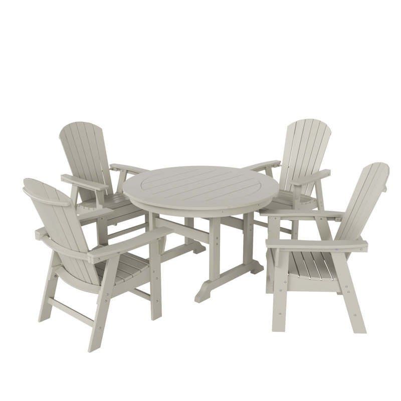 Altura 4 - Person Patio Dining Set with Round Table, Sand