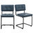 Marlow 19.3" H Mid-Century Modern Tufted Faux Leather Side Dining Chair with Steel Frame-375947236-353112191