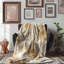 Bouquet grunge rétro - couverture sherpa de qualité supérieure 1 pièce-988774718