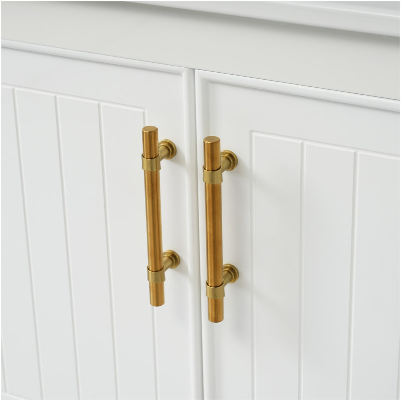 Meuble-lavabo blanc de 30 pouces avec lavabo en céramique et rangement polyvalent - idéal pour les petites salles de bain