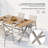 Weather Resistant Rectangular Outdoor Dining Table with X-Shaped Legs Spacious Patio Table