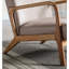 Chaise d'appoint Camel avec accoudoirs à cadre ouvert de style Mid-Century moderne et coussin en microfibre pour une ambiance de chambre à coucher, rembourrage en mousse et détente dans le salon