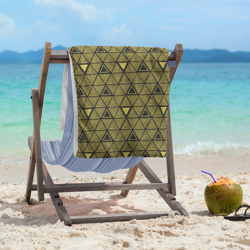 Jordao Beach Towel, Olive/Black