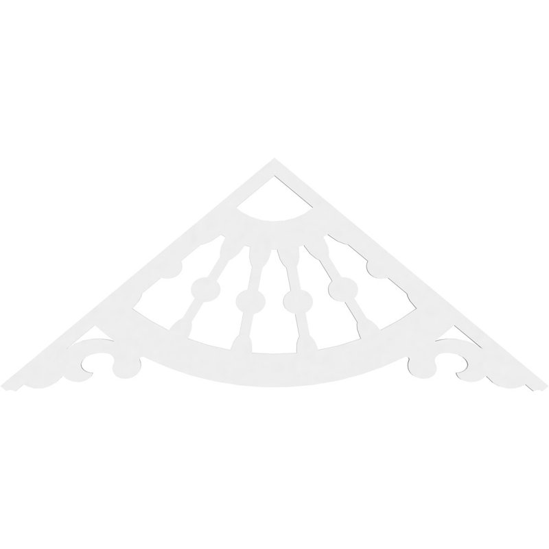 Wagon Wheel Architectural Grade PVC Gable, 36" x 15" x 1", 10/12, Urethane