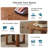 31.5" Round Solid Wood Coffee Table, Petal Shape Rattan Coffee Table with Open Display Area-1299834572