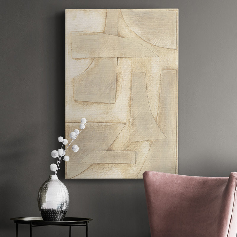 Buff I - peinture sur toile tendue, H 12 po x l 8 po x P 1 po
