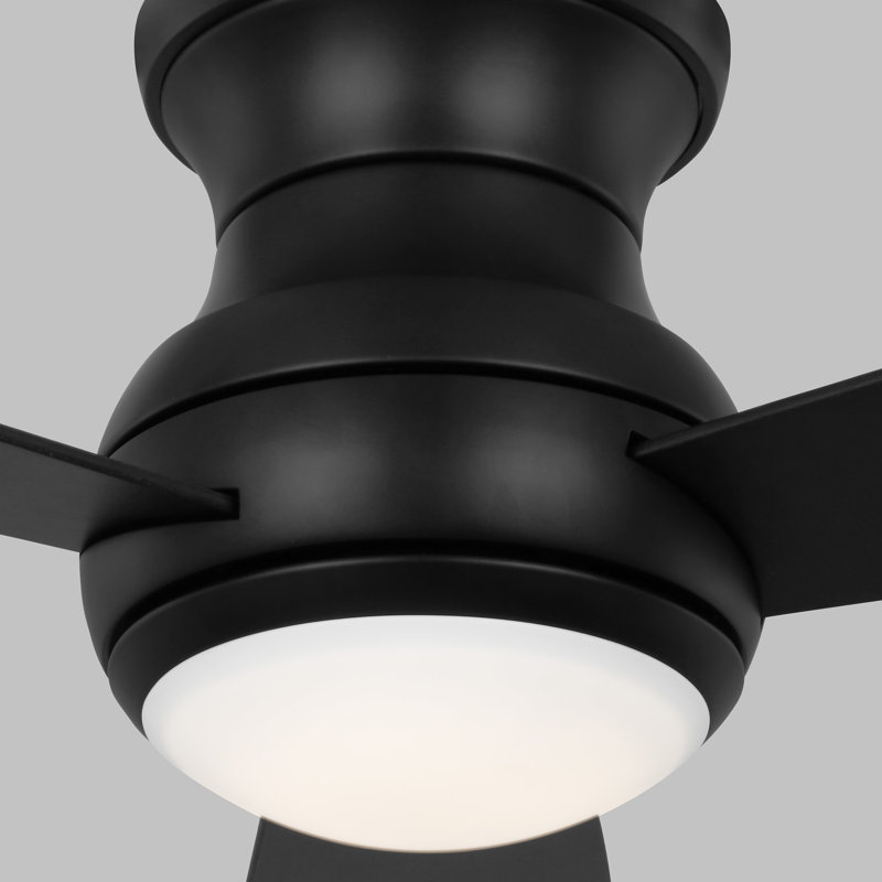 Ventilateur de plafond 52 po avec lumières DEL Keed, Nuit noire, Nuit noire