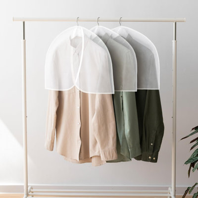 25 pièces de housses d'épaule pour suspendre les vêtements, housse de vêtement en plastique 24 po x 17 po, housse transparente pour cintres pour manteaux, vêtements, chandails et vestes