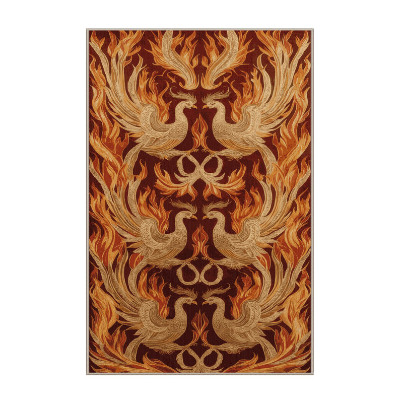 Tapis brun français lavable à la machine, Rectangle 4 pi x 6 pi