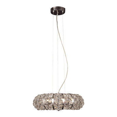 Kaitlynn 8 - Light Crystal Dimmable Drum Chandelier