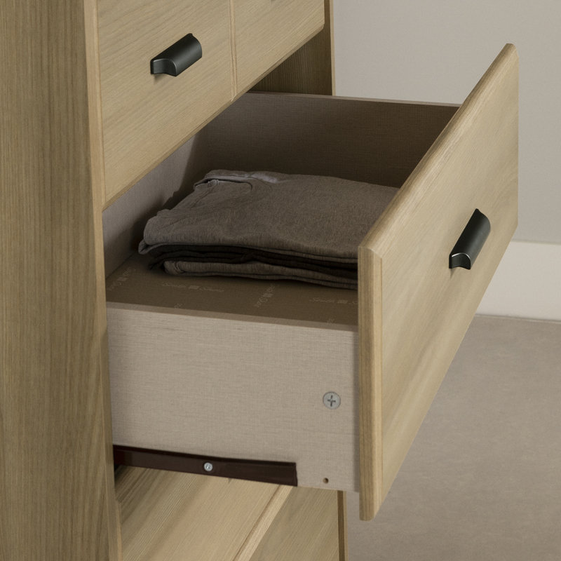 Commode 5 tiroirs Versa, Brun