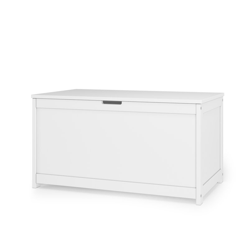 33” Harmony toy storage bench, Blanc mat