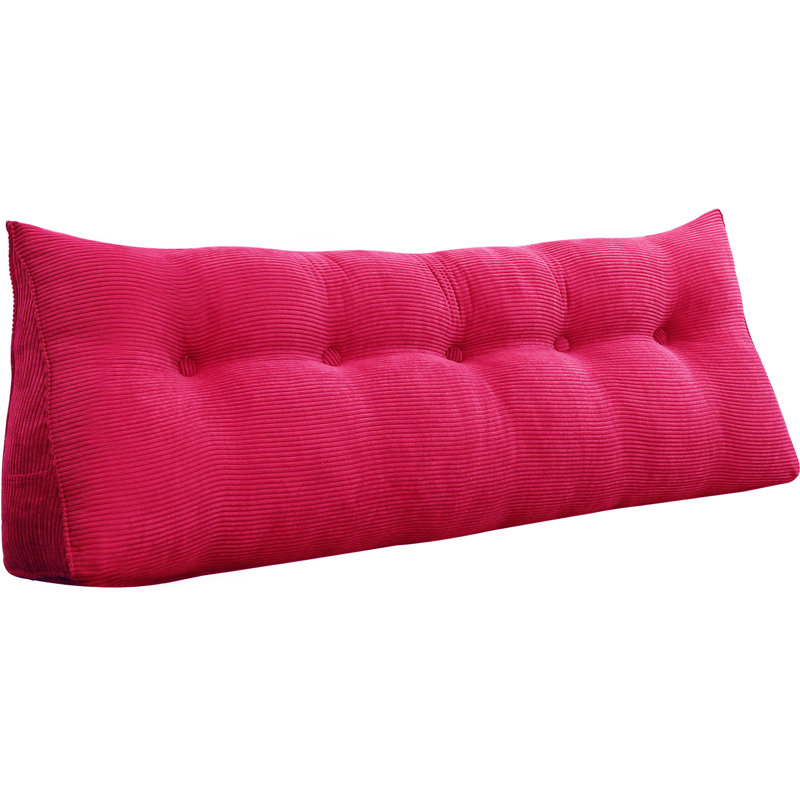 Corduroy Backrest Pillow, 50cm H x 100cm W, Rose
