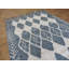 Tapis de zone en laine bleu/ivoire 5 pi x 8 pi 3 po one-of-kind-noué la main Juelz