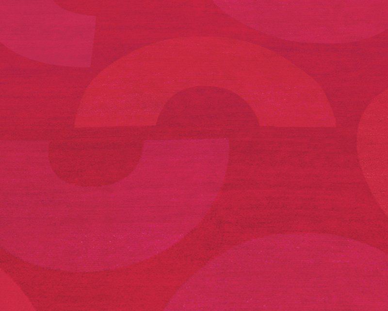 C Me Crimson Geometric Area Rug in Red, Rectangle 2' x 3'
