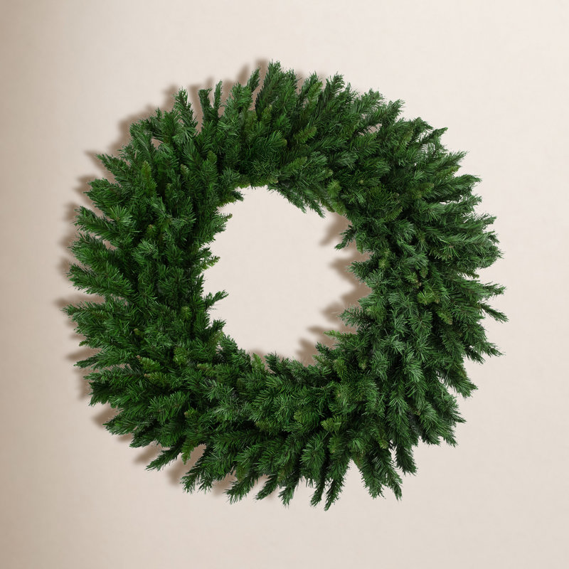 Couronne de Noël artificielle Lush, H 48 po x l 48 po x P 6 po