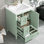 Meuble-lavabo de 24 pouces avec lavabo en céramique, tablette réglable, 3 tiroirs et armoire