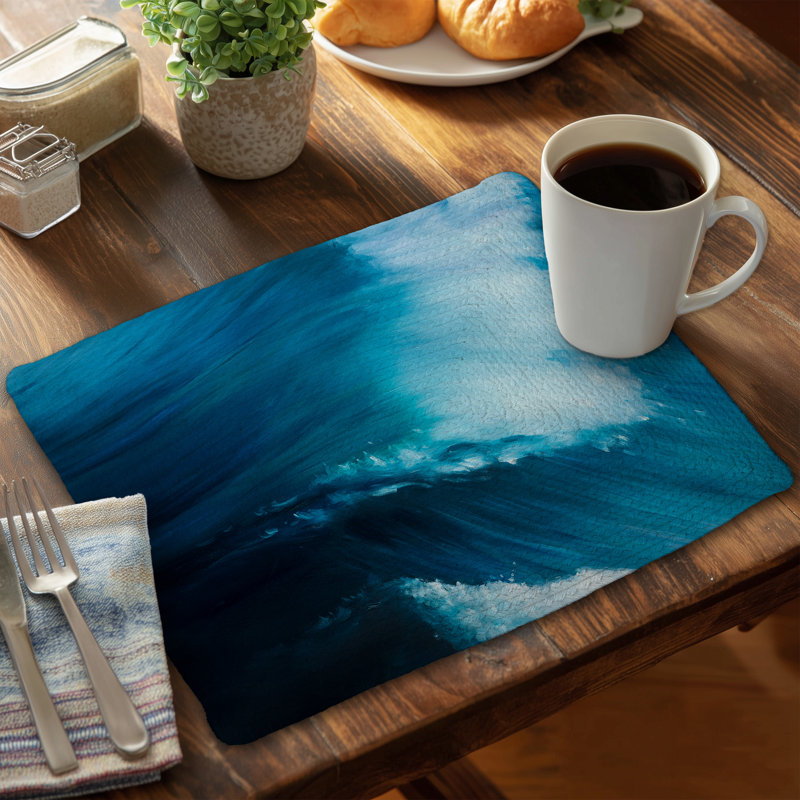 Unleashed Sea Braided Polyester Placemats Set of 4 - Home Decor